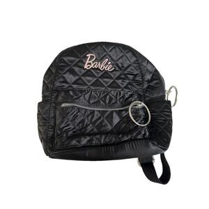 Missguided x Barbie Black Satin Backpack